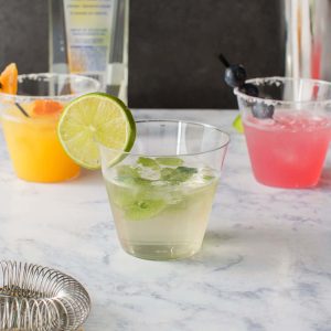 25-Pack Plastic Party Cups 9oz Clear Crystal